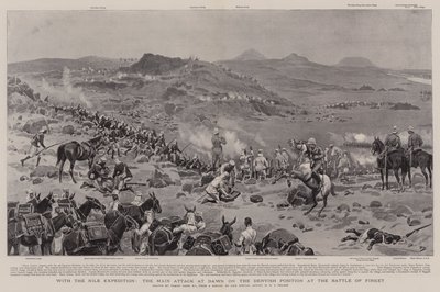 With the Nile Expedition, the Main Attack at Dawn on the Dervish Position at the Battle of Firket by Frank Dadd